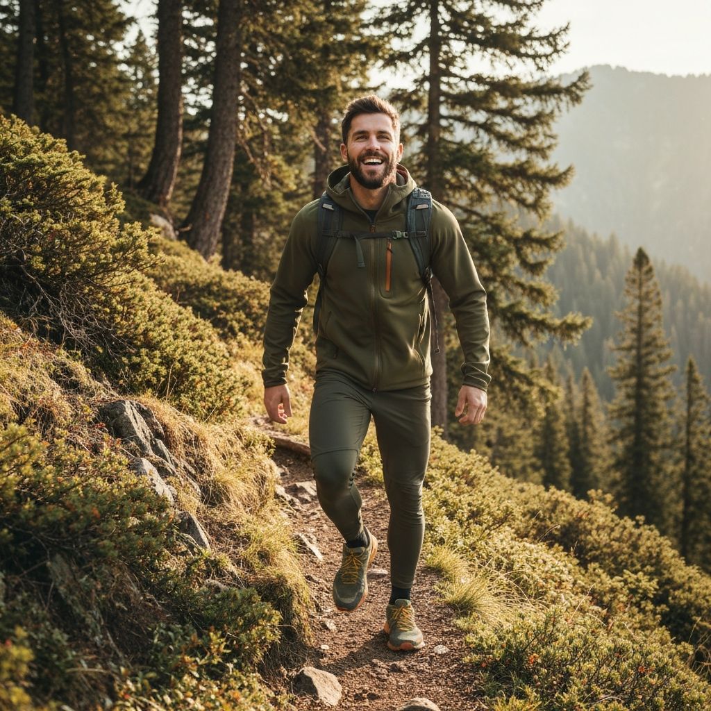 Man enjoying outdoor hiking activity
